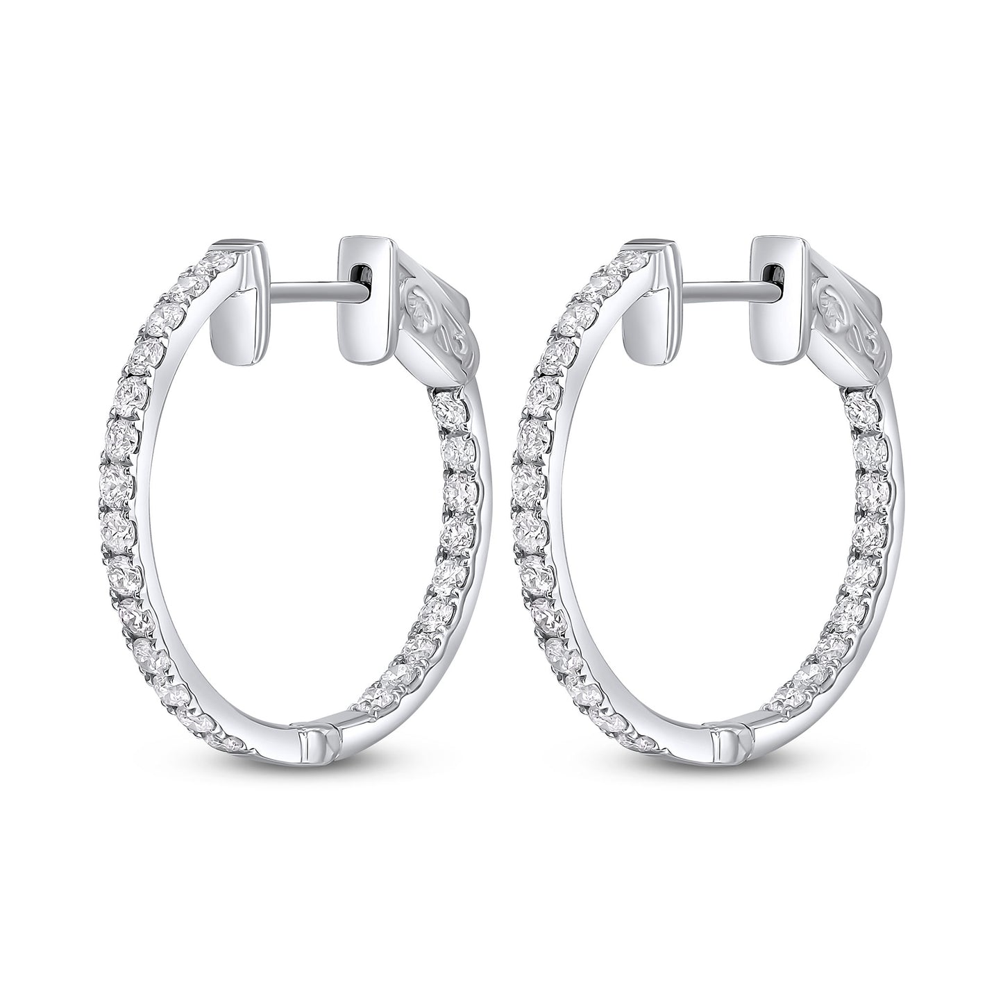 18ct White Gold And Diamond Earrings