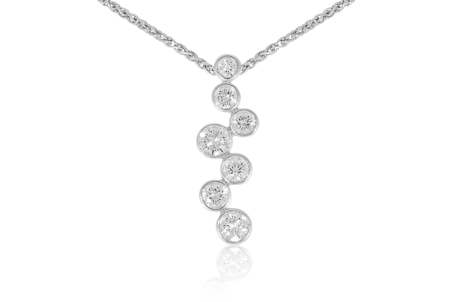 18ct White Gold and Diamond Pendant