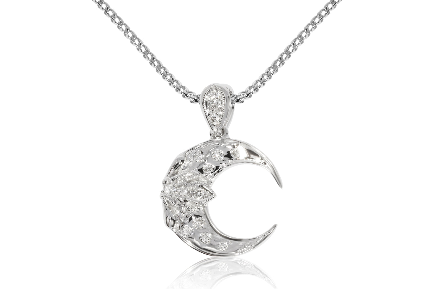 18ct White Gold and Diamond Pendant