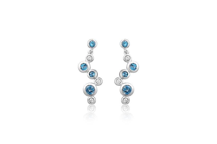 Silver and Blue Topaz Earrings