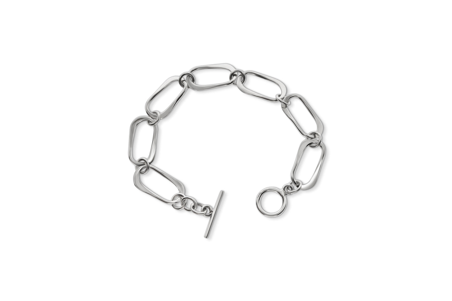 Silver Open Link Bracelet