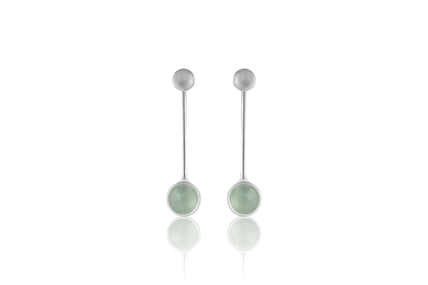 Silver Fluorite Earrings