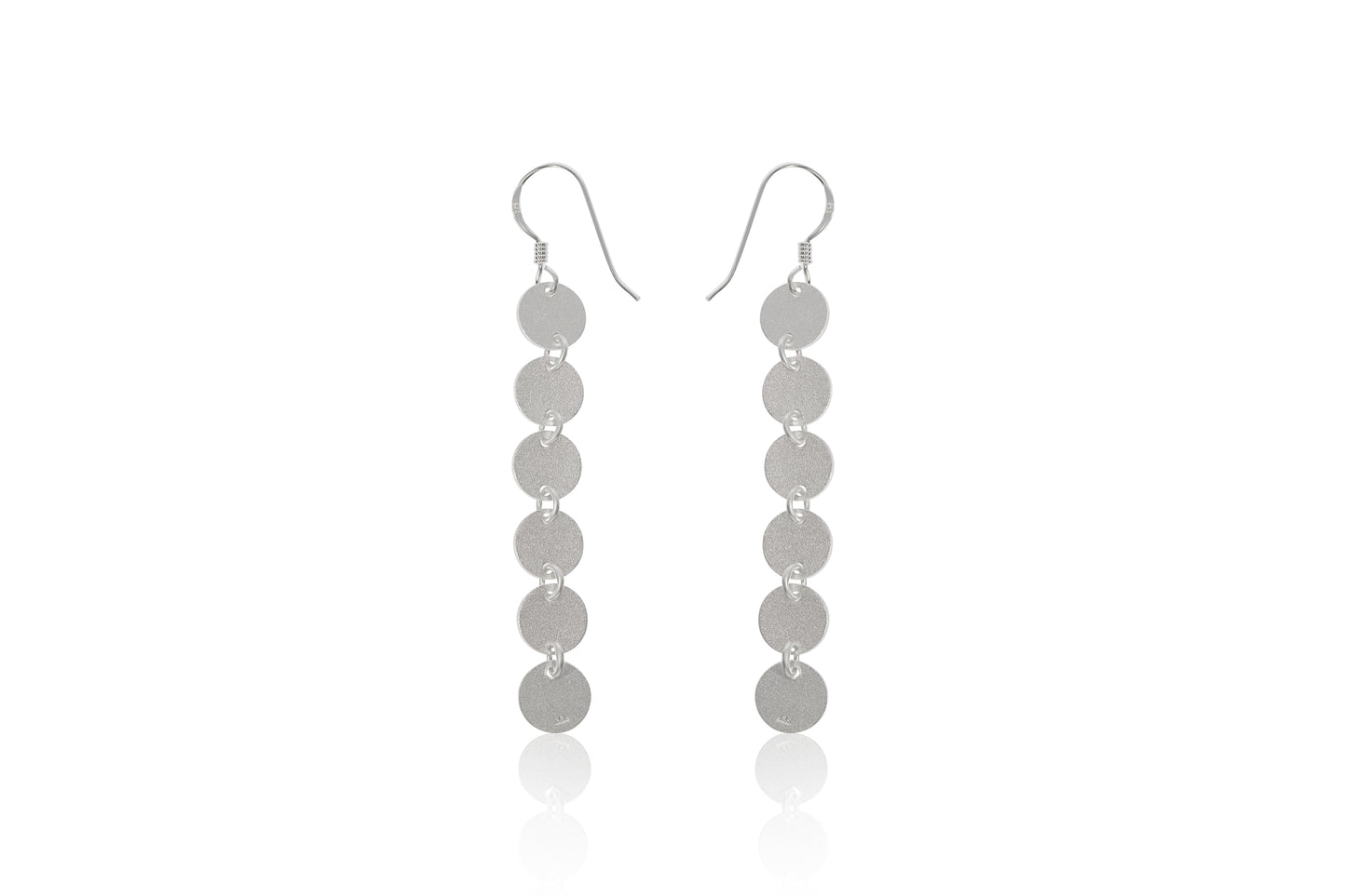 Silver Multi-Circle Drop Earrings