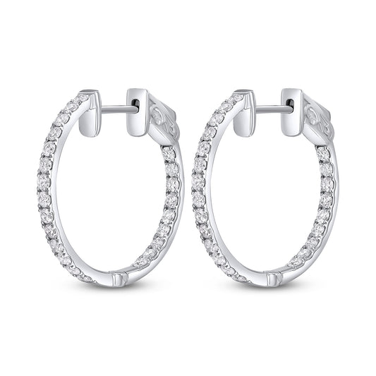 18ct White Gold And Diamond Earrings