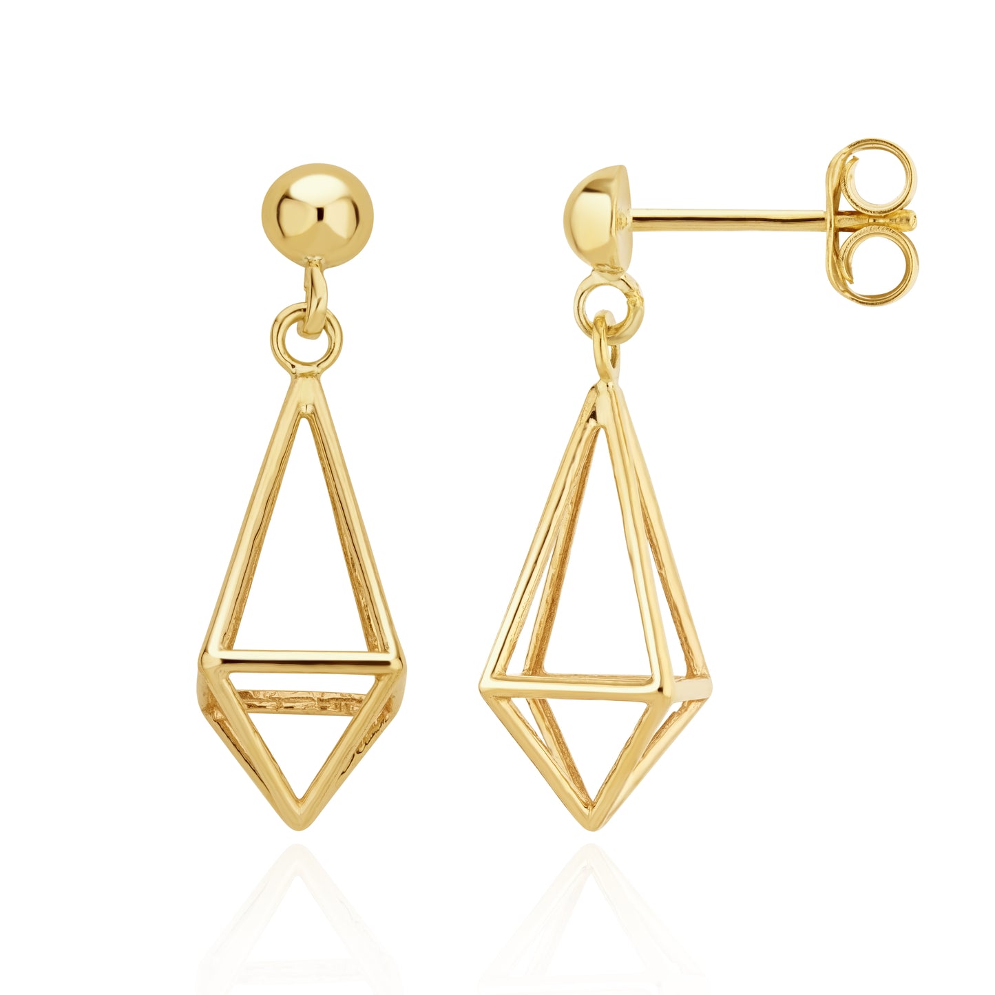 9ct Yellow Gold Drop Earrings