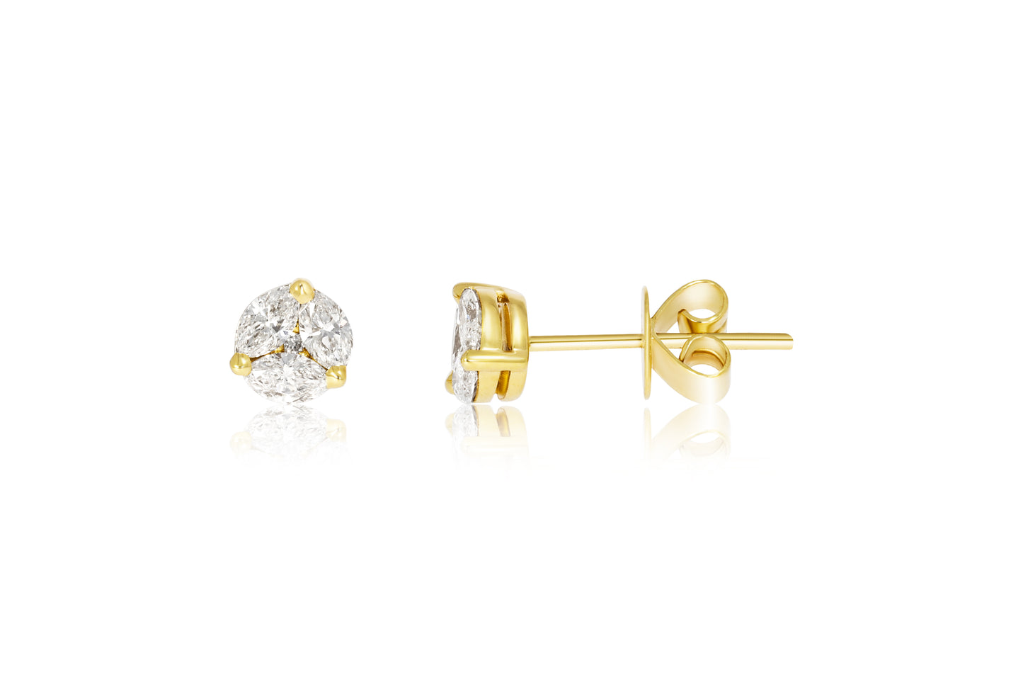 18ct Yellow Gold and Diamond Earrings