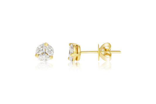 18ct Yellow Gold and Diamond Earrings