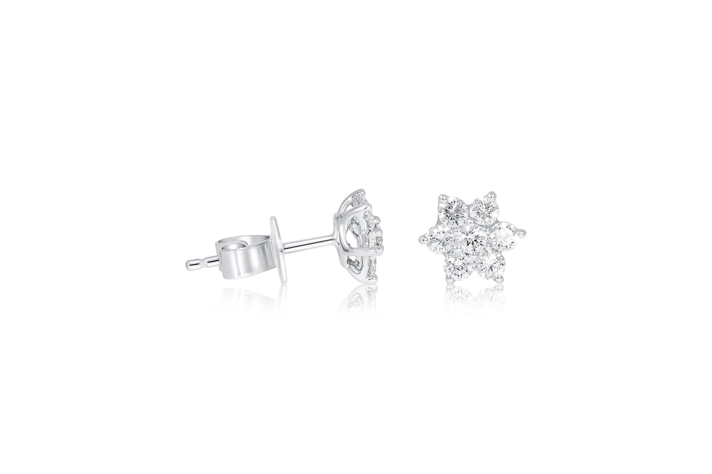 18ct White Gold and Diamond Earrings