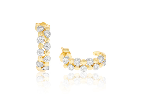 18ct Yellow Gold and Diamond Earrings