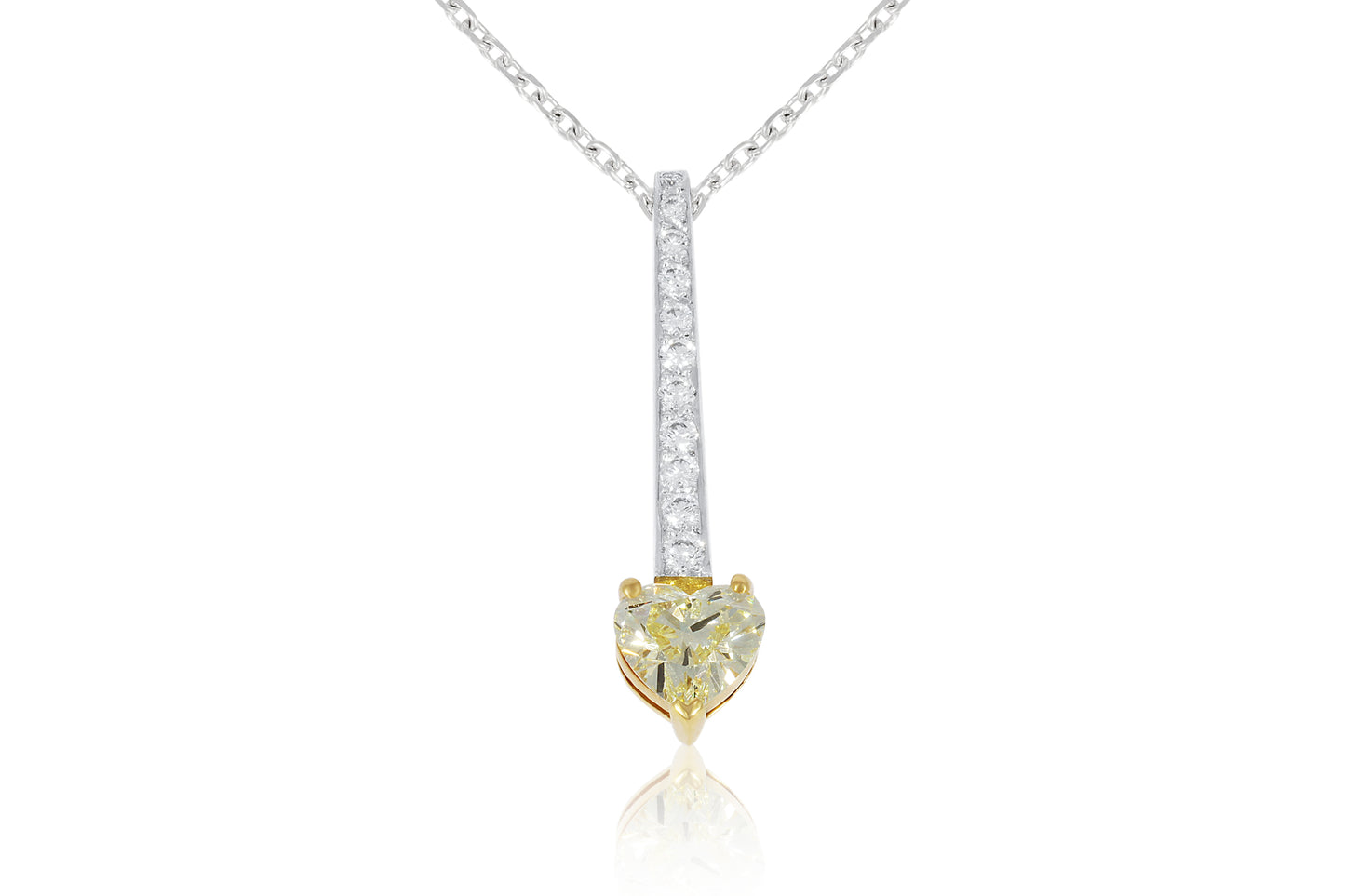 18ct White and Yellow Gold Diamond Necklace