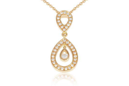 18ct Rose Gold and Diamond Necklace