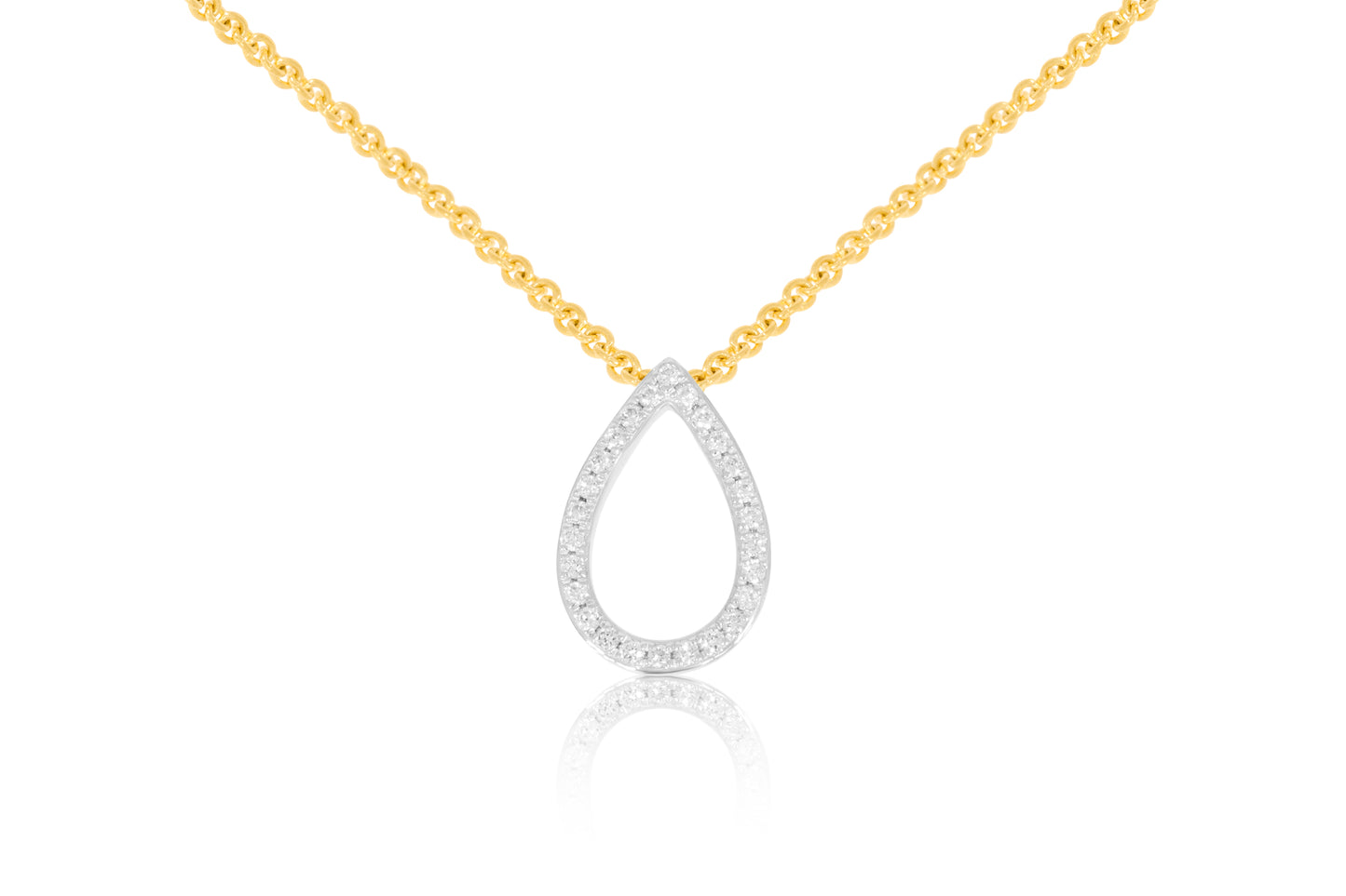 18ct Yellow and White Gold Diamond Necklace
