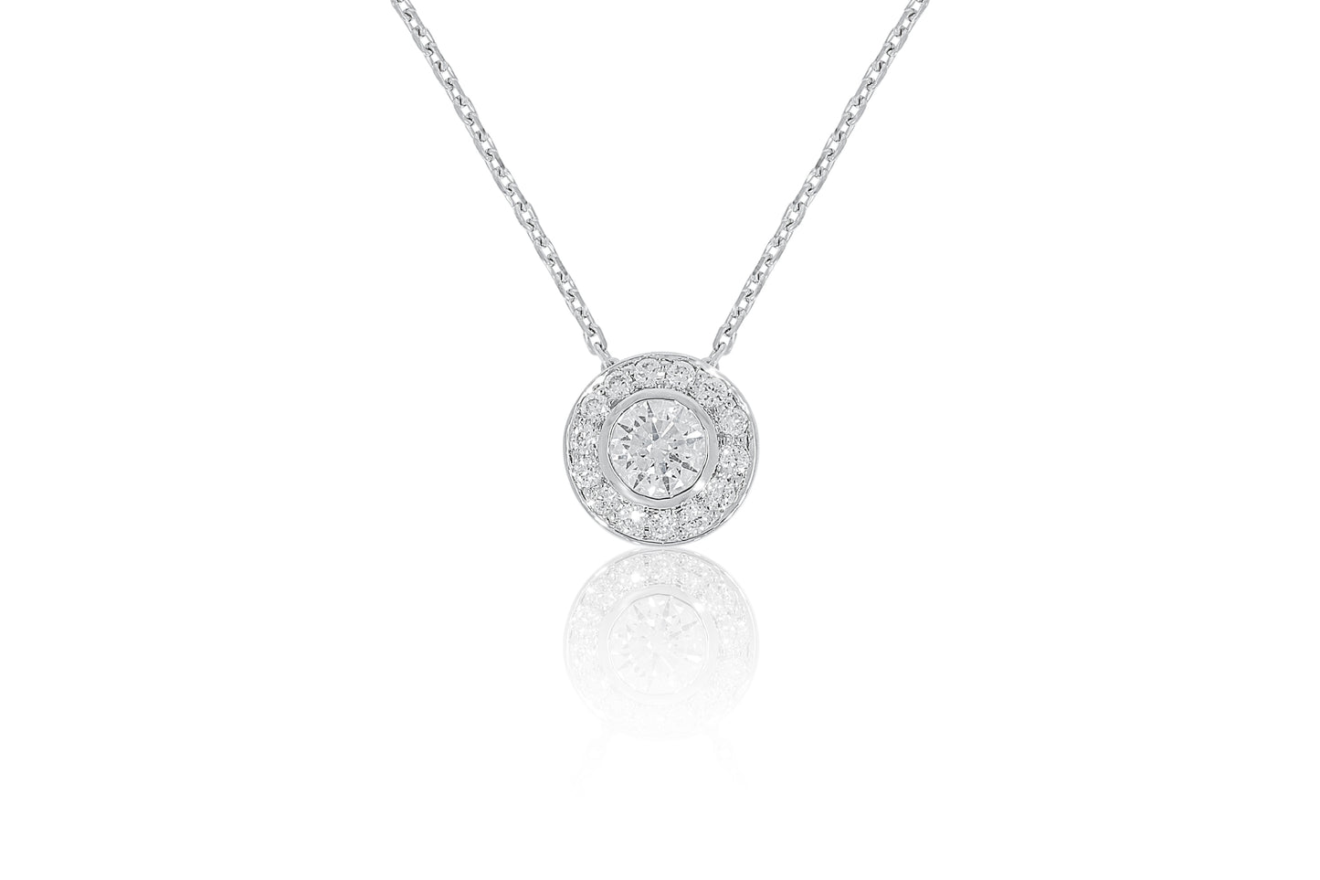 18ct White Gold and Diamond Necklace