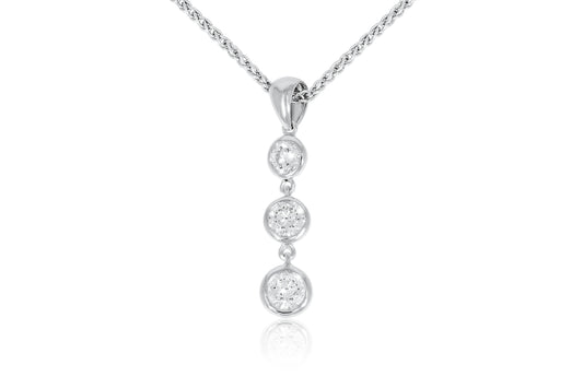 18ct White Gold and Diamond Pendant