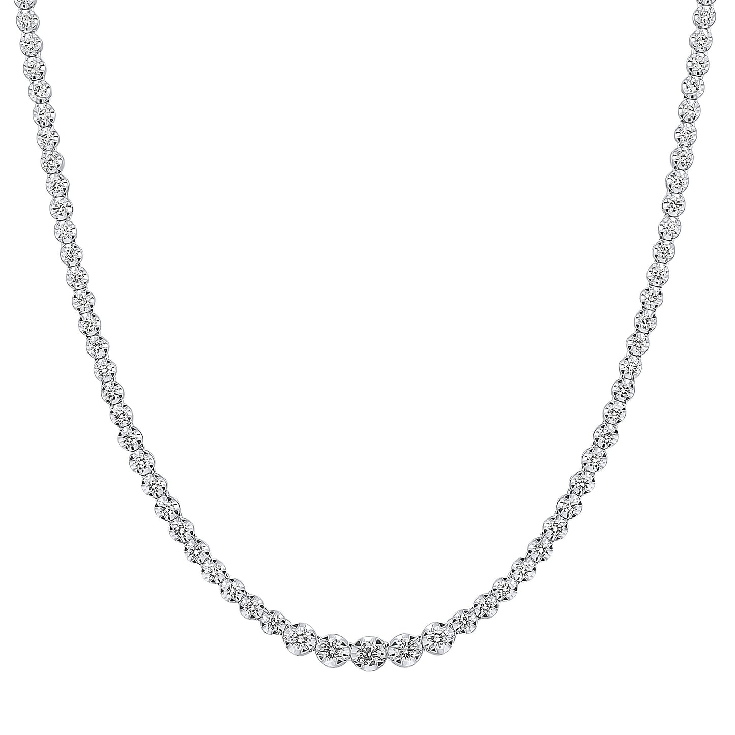 18ct White Gold And Diamond Necklace