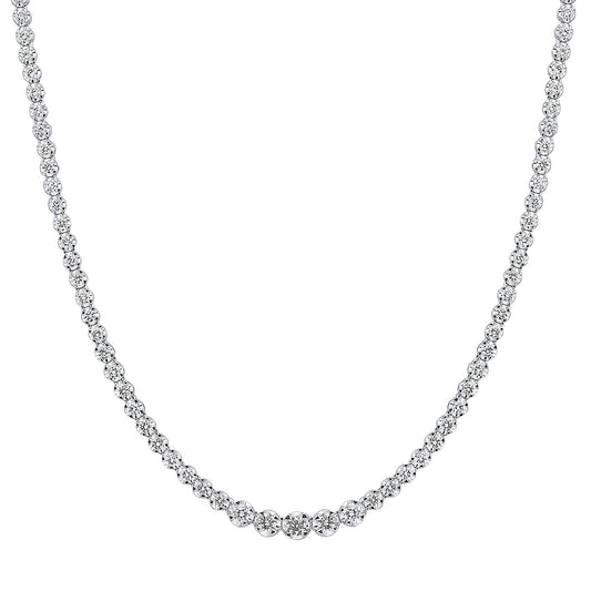 18ct White Gold And Diamond Necklace