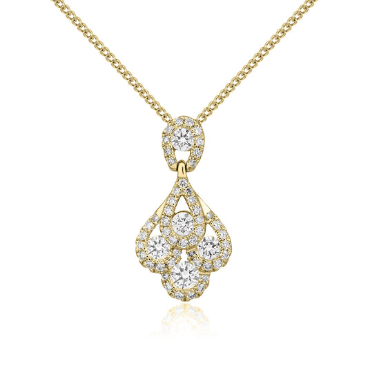 18ct Yellow Gold And Diamond Pendant