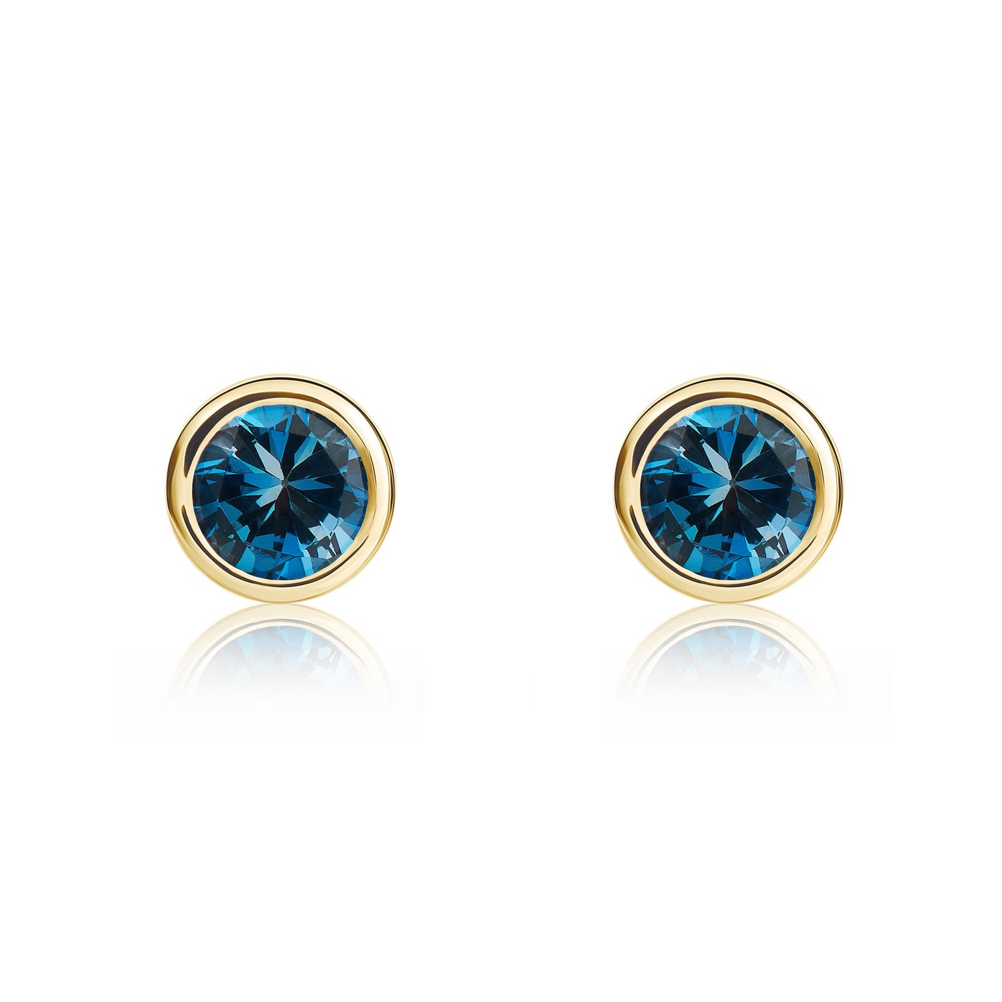 9ct Yellow Gold And Topaz Earrings