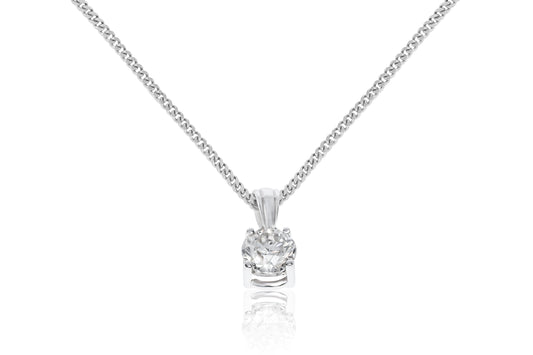 18ct Diamond Solitare Drop Pendant