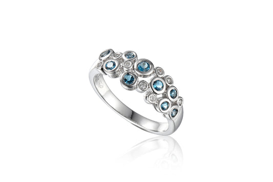 Silver Blue Topaz Ring