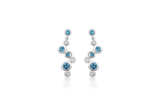 Silver and Blue Topaz Earrings