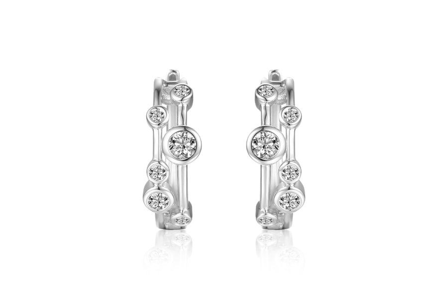 Silver and Cubic Zirconia Earrings