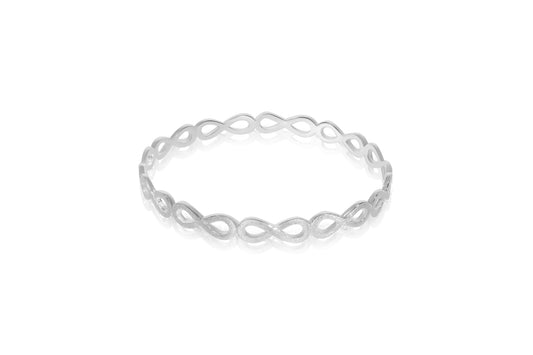 Silver Infinity Bangle