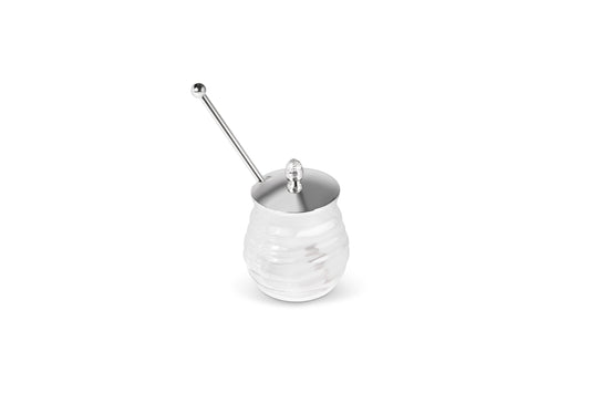 Silver Honey Pot