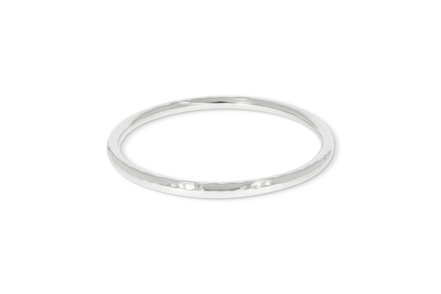 Silver Hammered Bangle