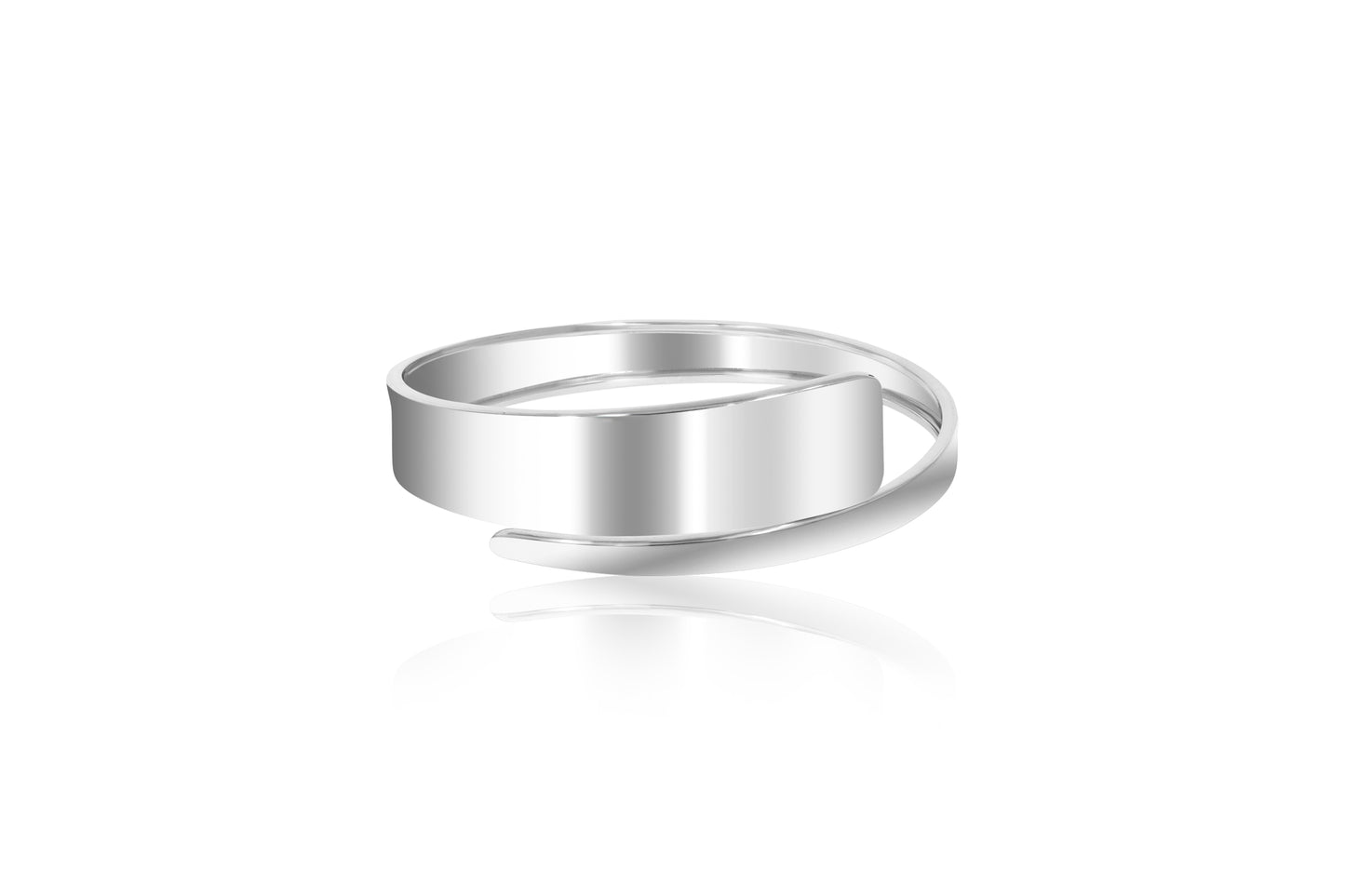 Silver Polished Overlap Bangle