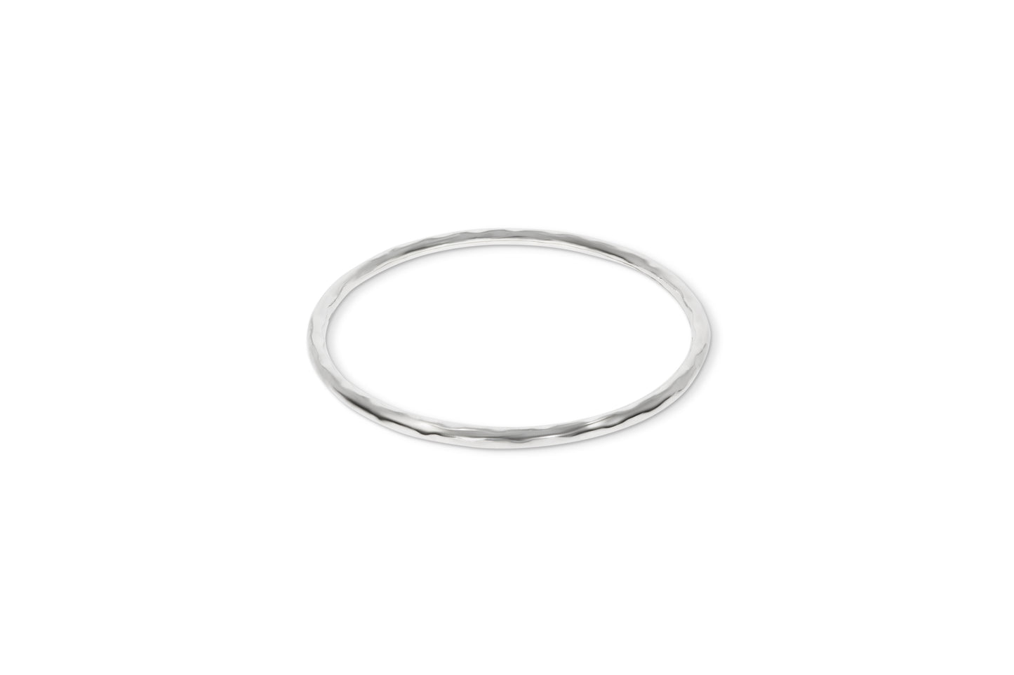 Silver Hammered Bangle