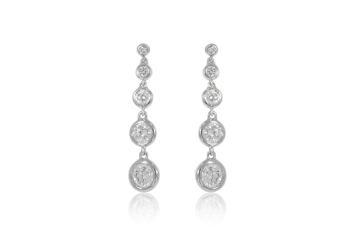 18ct White Gold and Diamond Earrings