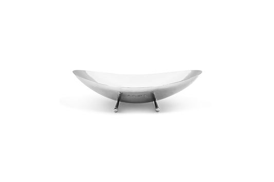 Silver Curved Bowl.