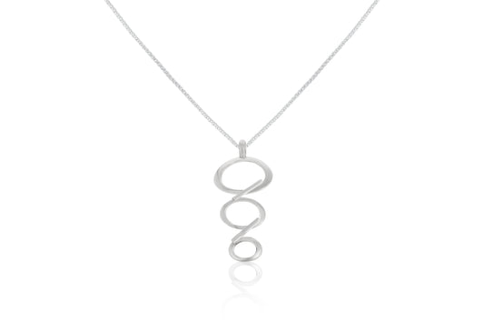 Silver Triple Oval Necklace