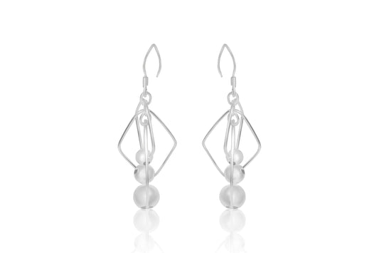 Silver Cascade Earrings