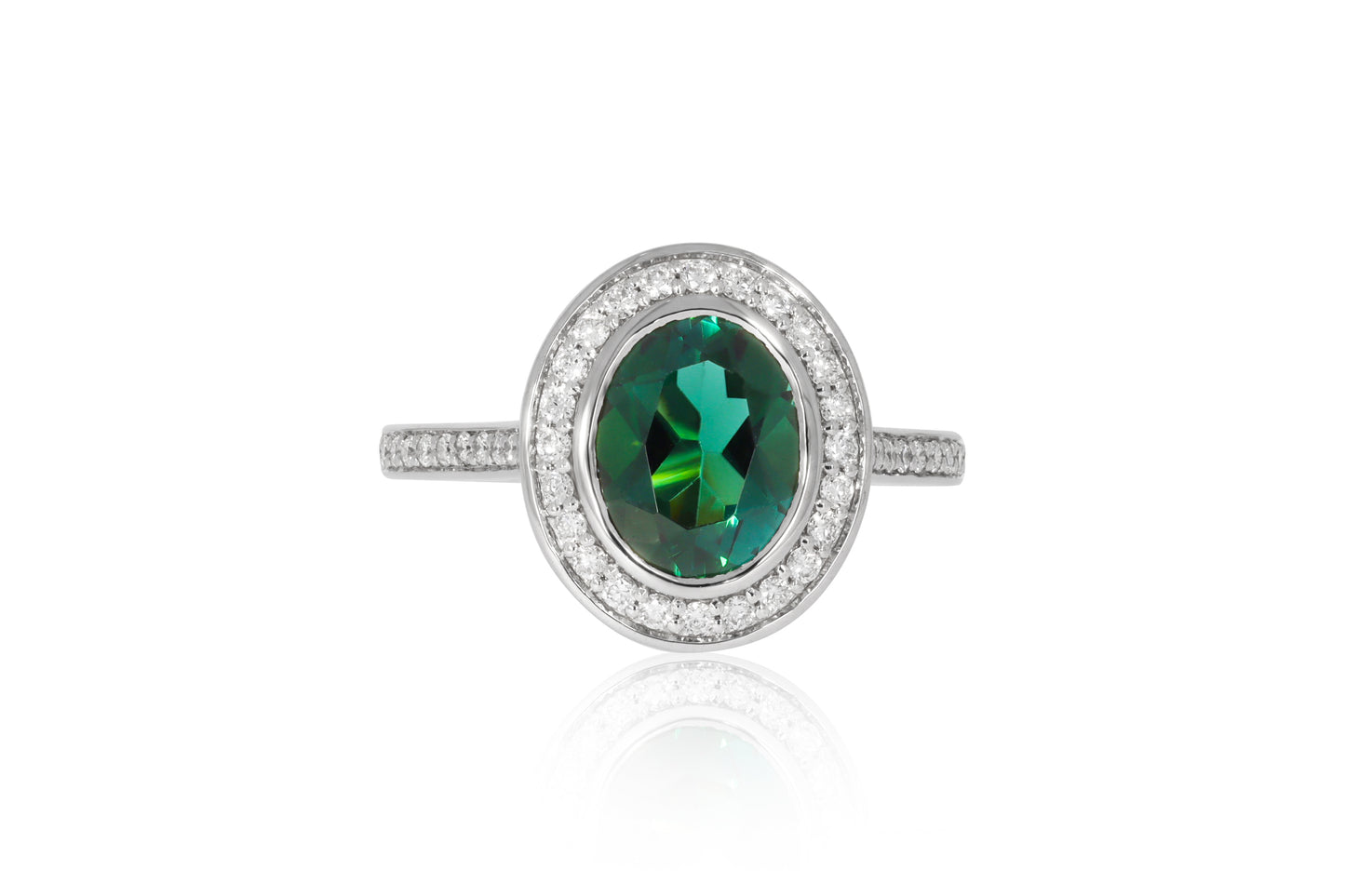 18ct White Gold Tourmaline Ring