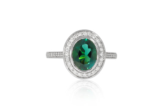 18ct White Gold Tourmaline Ring