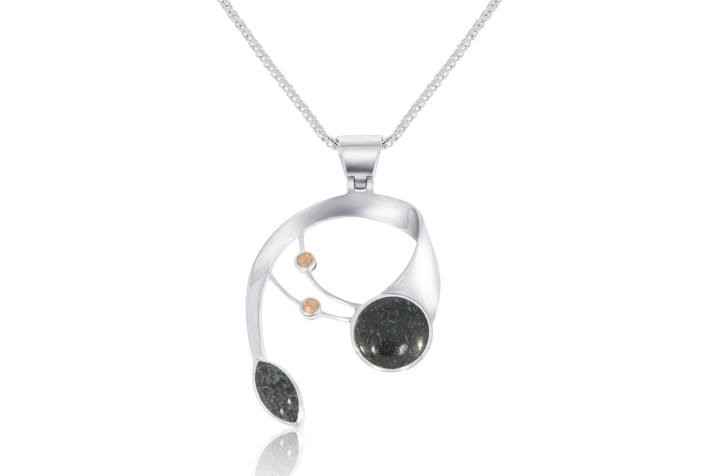 Silver Guernsey Granite Pendant
