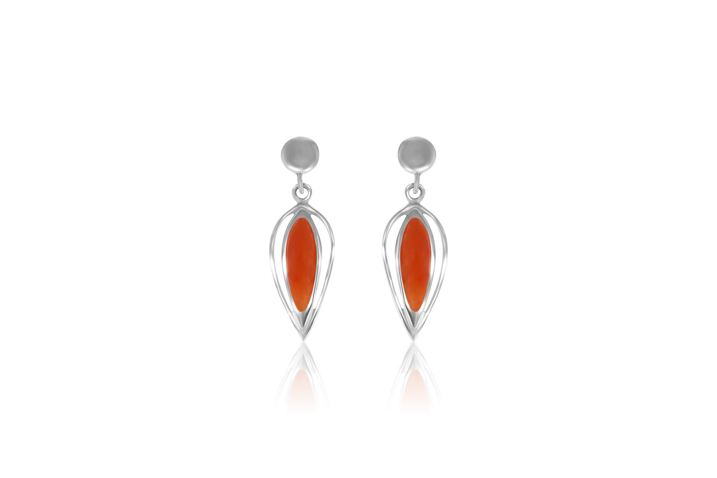 Silver Carnelian Earrings