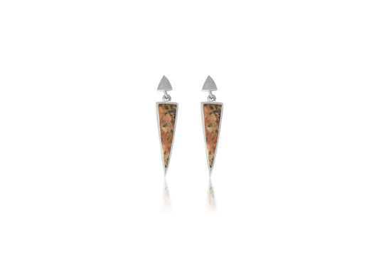 Silver Guernsey Granite Earrings