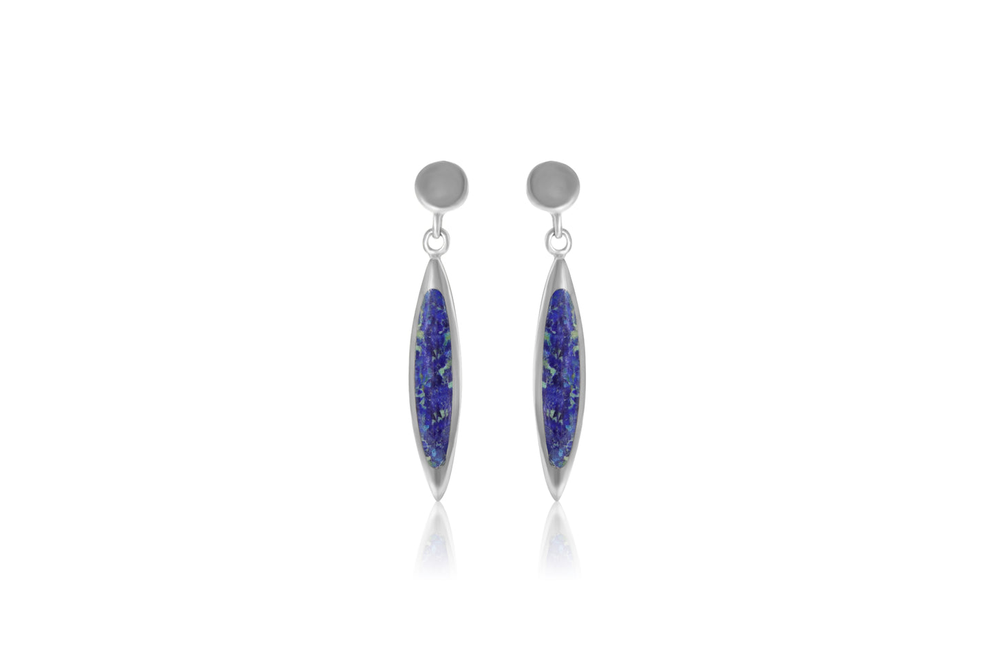 Silver Azurite Earrings