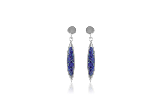 Silver Azurite Earrings