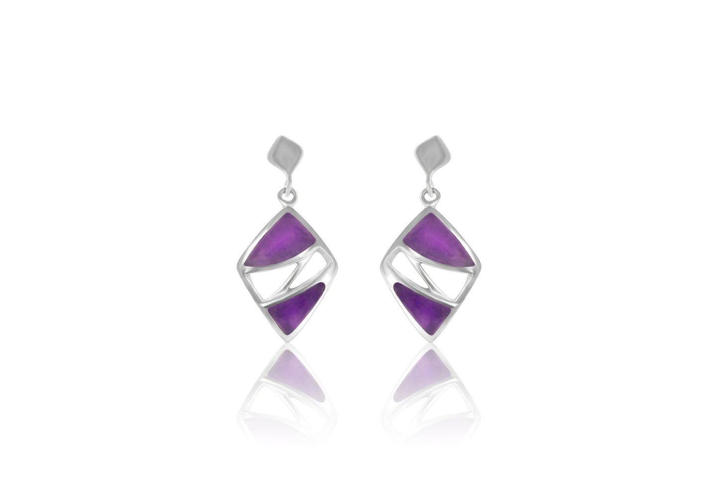 Silver Amethyst Earrings