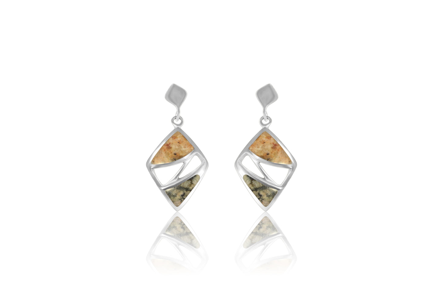 Silver Guernsey Granite Earrings