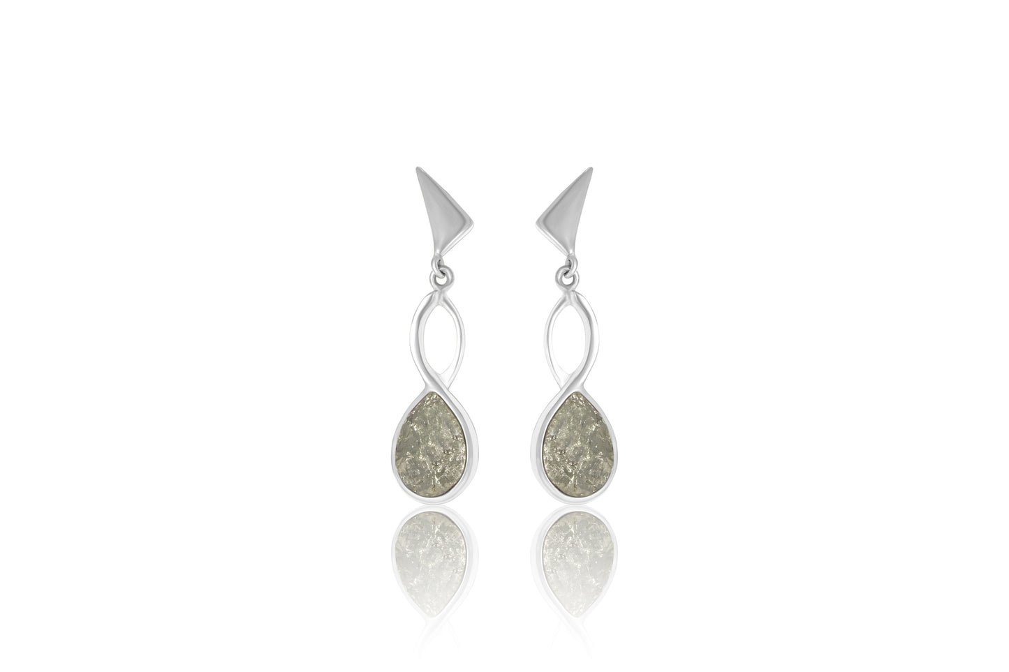 Silver Pyrite Earrings