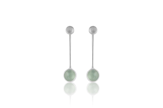 Silver Fluorite Earrings