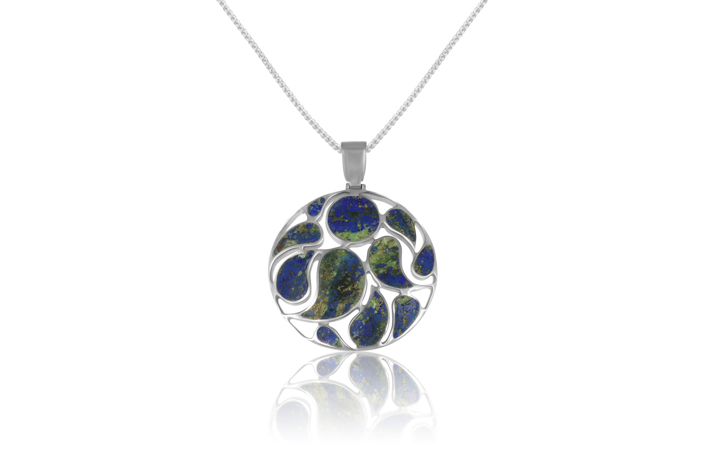 Silver Azurite Pendant