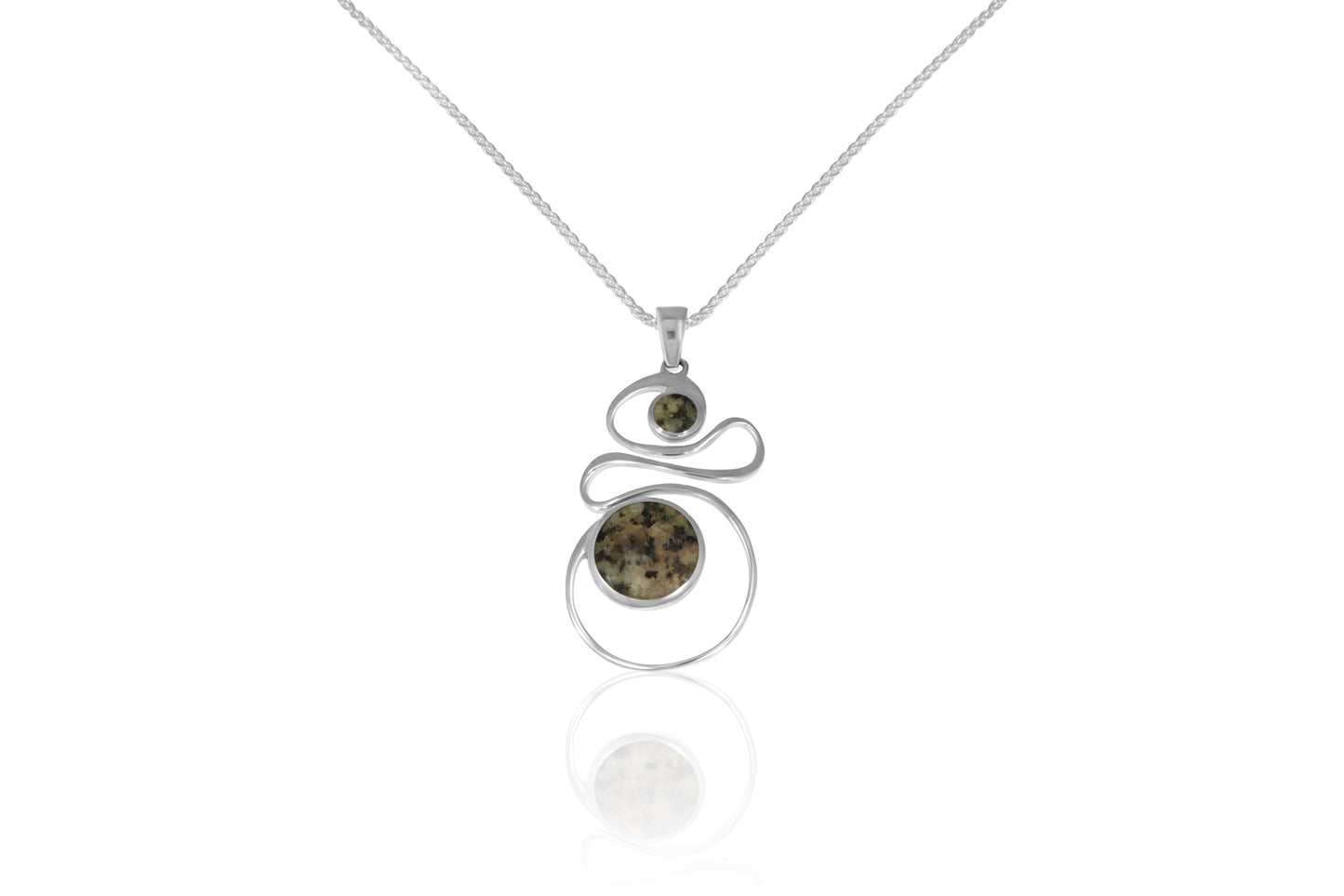 Silver Guernsey Granite Pendant