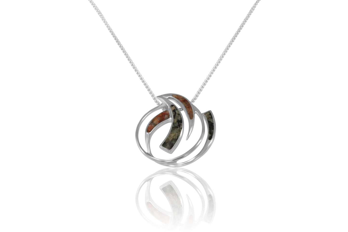 Silver Guernsey Granite Pendant