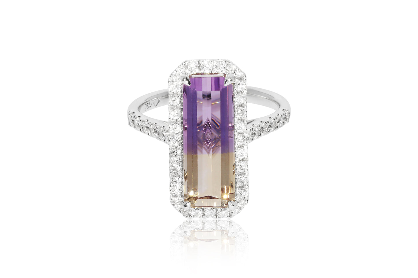 18ct White Gold Ametrine Ring